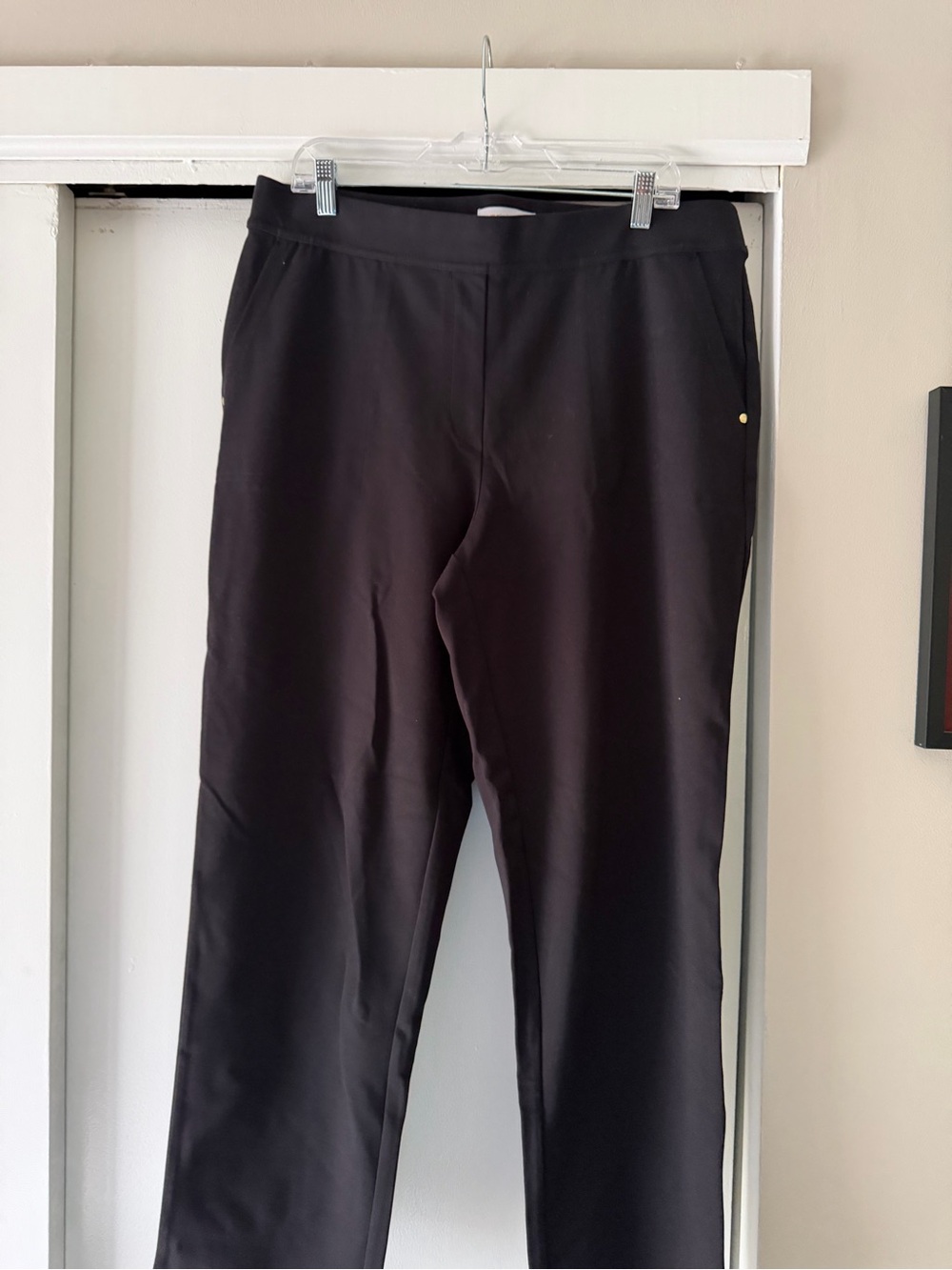 Liz Claiborne Black Straight Leg Pull-On Pants